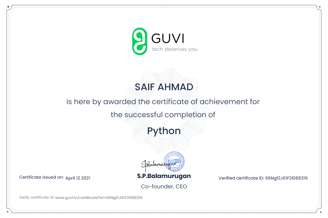 certificate