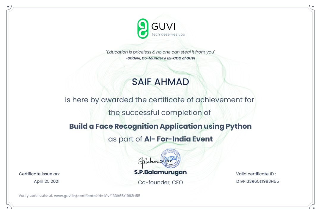 certificate